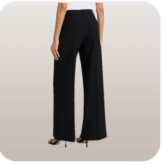 Express editor trouser pants Black size 4 / L Wide Leg - Picture 2 of 7